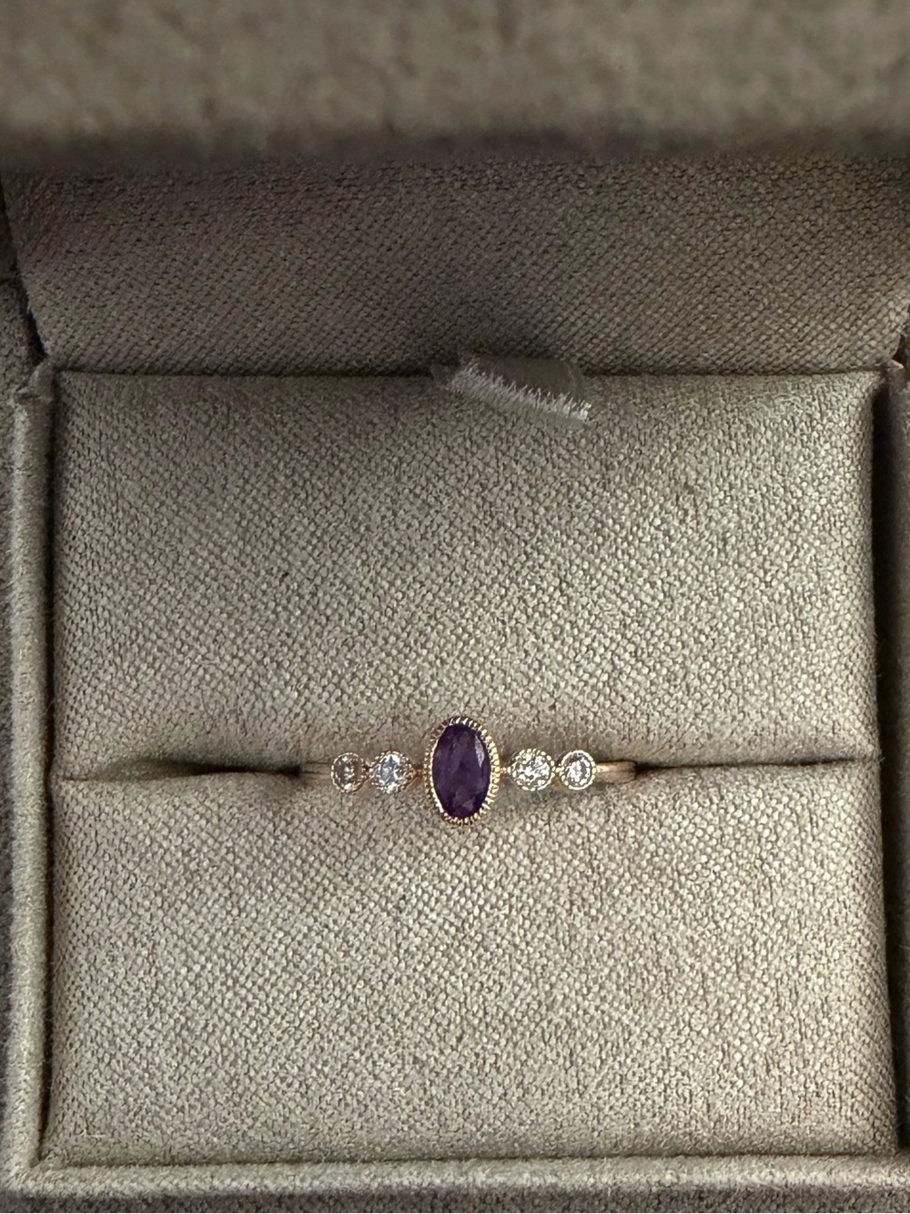 14K Gold Amethyst Ring